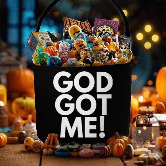 God Got Me, Christian, Quote Fabric Baskets