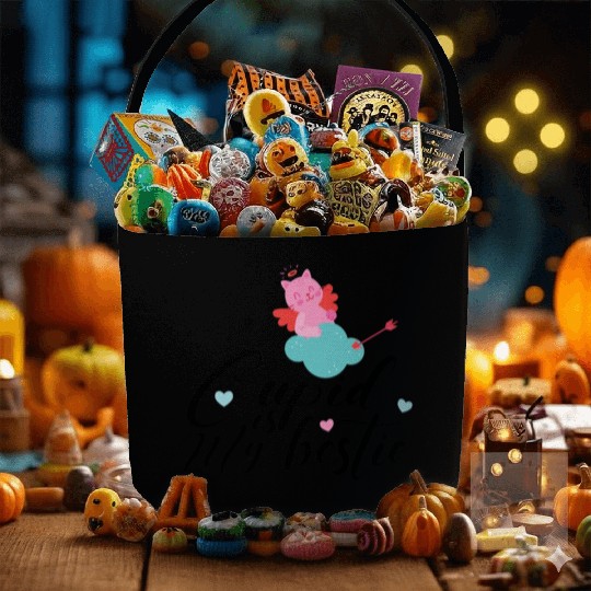 Cupid is my bestie gift for valentine cupid lovers Fabric Baskets