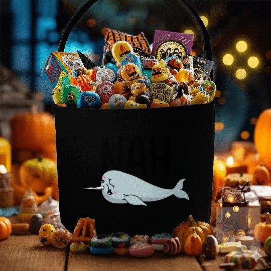 Procrastinating Narwhal Lover Aquatic Animals Fabric Baskets