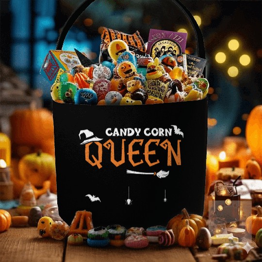 Candy Corn Queen - Halloween Fabric Baskets