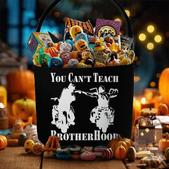 You Can’t Teach Brotherhood Biker ©WhiteTigerLLC. Fabric Baskets