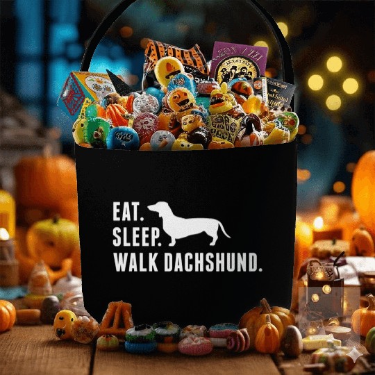 Eat Sleep Walk Dachshund Fabric Baskets