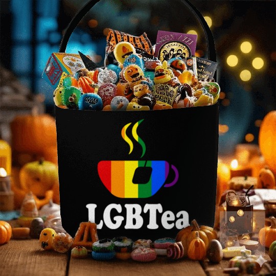 LGBTea Funny Teacup Rainbow Pride Month Gay Tea Lo Fabric Baskets