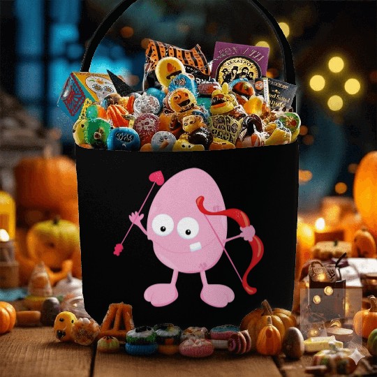 Kids Valentines Day Valentine Light Pink Monster Fabric Baskets