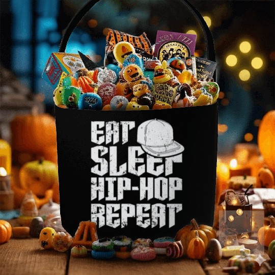 Eat Sleep Hip Hop Repeat Music Direction Rap Fabric Baskets