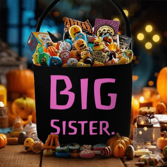 Big Sister Pink - Baby Birth Family Baptism Fabric Baskets