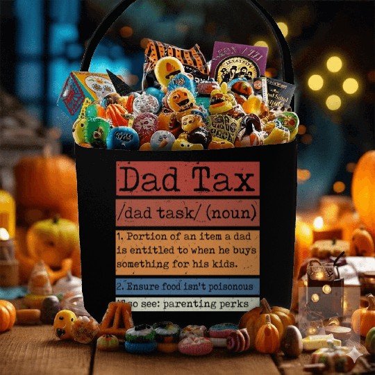 Vintage Dad Tax Definition Men Funny Father's Day Fabric Baskets