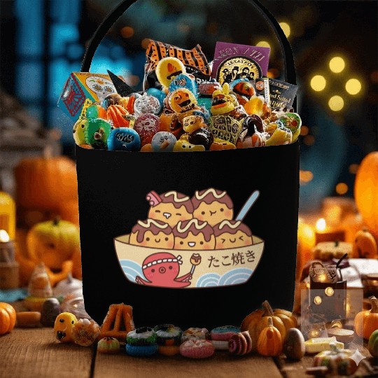 Kawaii Japanese Food Takoyaki Octopus Balls Fabric Baskets