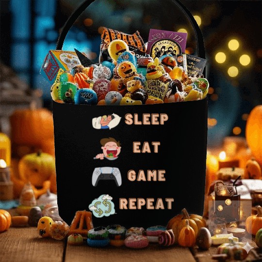 sleep eat game repeat PlayStation Fabric Baskets