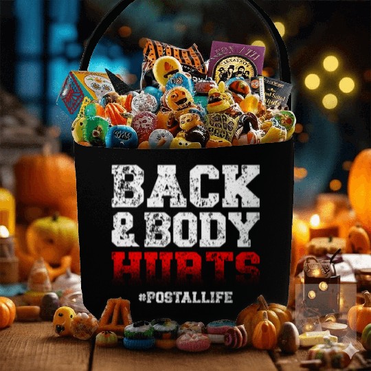 Back And Body Hurts Mailman Mail Postal Worker Fabric Baskets