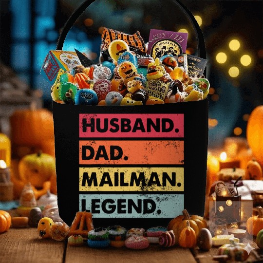 Husband Dad Mailman Legend Funny Postal Workerdadg Fabric Baskets