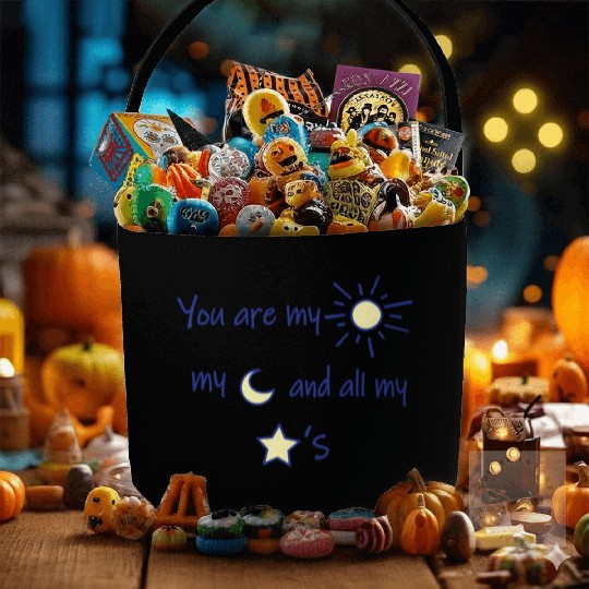 Sun Moon and Stars Fabric Baskets