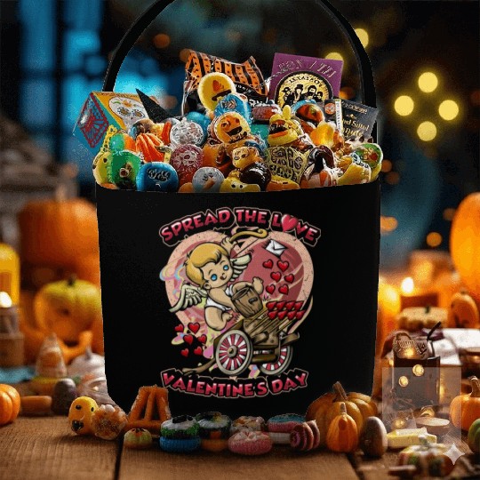Spread The Love Cupid Arrow Heart Fabric Baskets