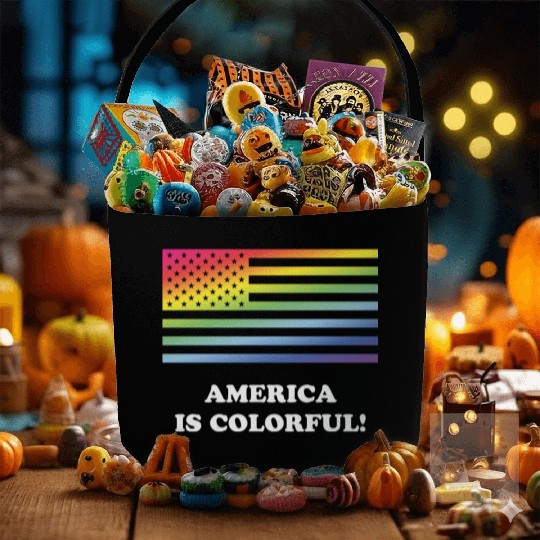 America Is Colorful! (Stars And Stripes) Fabric Baskets