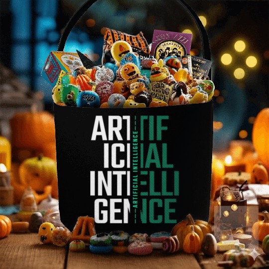 AI Artificial Intelligence Futuristic Nerd Gift Fabric Baskets