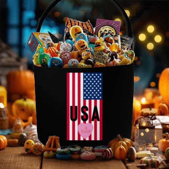 USA Stars and Stripes Fabric Baskets