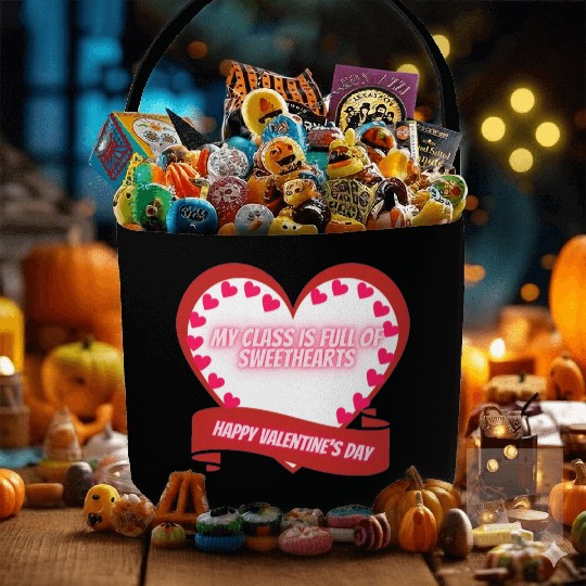 My Class Is Full Of SweetHearts Teacher Valentine' Fabric Baskets