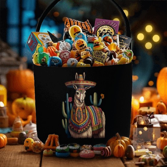 Cute Llama Animal Lovers Mexican Llama Mexican Fabric Baskets