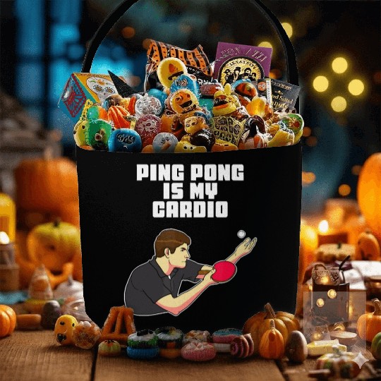 Ping Pong Is My Cardio Funny Table Tennis Fabric Baskets