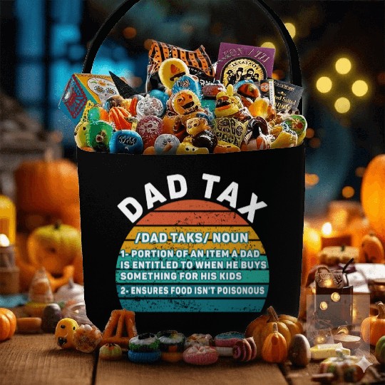 Vintage Dad Tax Definition Men Funny Father's Day Fabric Baskets