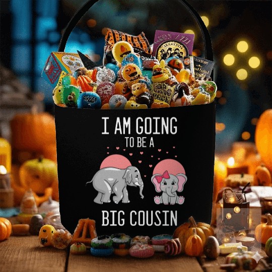 Humorous I'm Going To A Big Cousin Baby Fabric Baskets