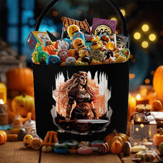 Shield-maiden or Shieldmaiden Amazon Fabric Baskets