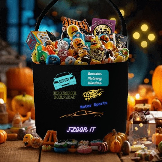 Car racing team design Fabric Baskets