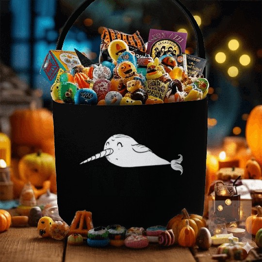 Procrastinating Narwhal Lover Aquatic Animals Fabric Baskets