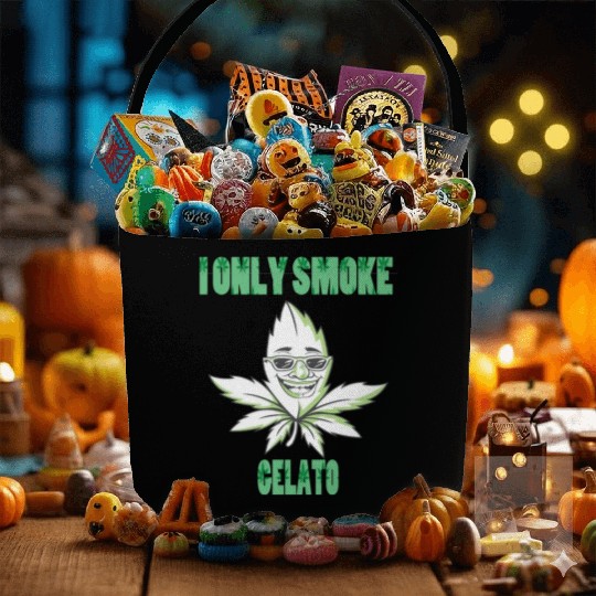 I ONLY SMOKE GELATO Fabric Baskets
