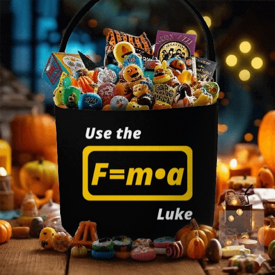 Star Wars, physics, use the force, science, funny Fabric Baskets
