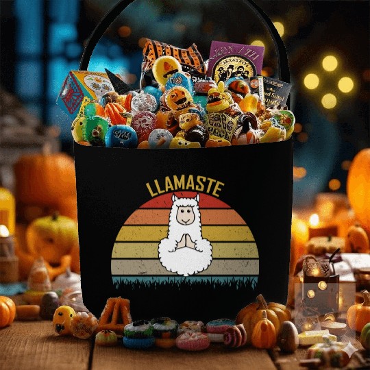 Llamaste Funny Yoga For LLama Lover Fabric Baskets