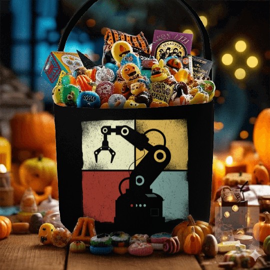 Robot Robotics Engineer Retro Fabric Baskets