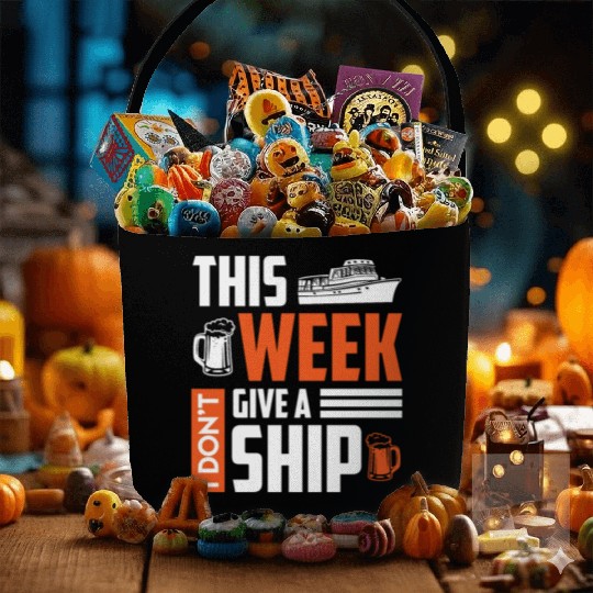 I don't give a ship cruise vacation spring break Fabric Baskets