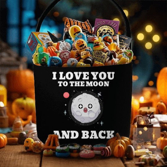 I Love You To The Moon And Back Fabric Baskets
