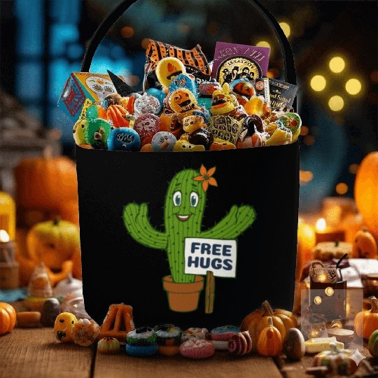 Free Hugs Cactus Fabric Baskets