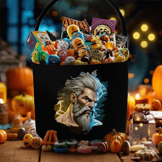 The sticker could feature the silhouette of Zeus Fabric Baskets