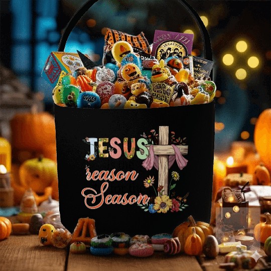 Jesus Is The Reason For The Season Fabric Baskets