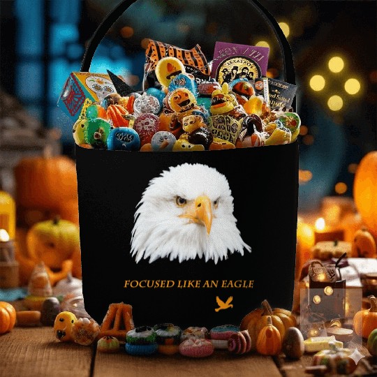 Bald Eagle Gift Idea Focussed like an Eagle Photo Fabric Baskets