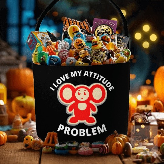 i love my attitude problem Fabric Baskets