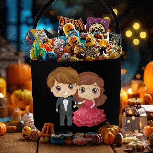 The groom and the bride Fabric Baskets