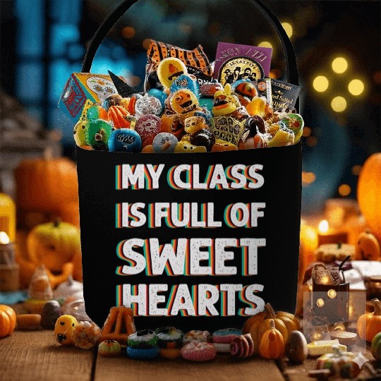 My Class Is Full Of Sweethearts Fabric Baskets