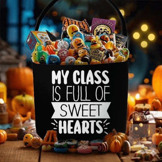 My Class Is Full Of Sweethearts Fabric Baskets