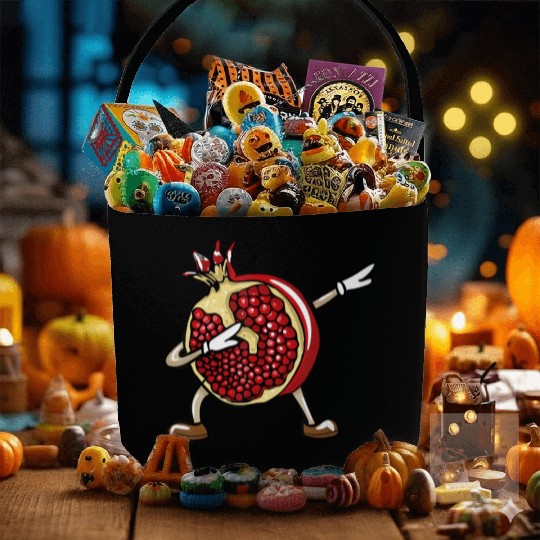 Funny Dabbing Pomegranate Lover Fruit Love Fabric Baskets