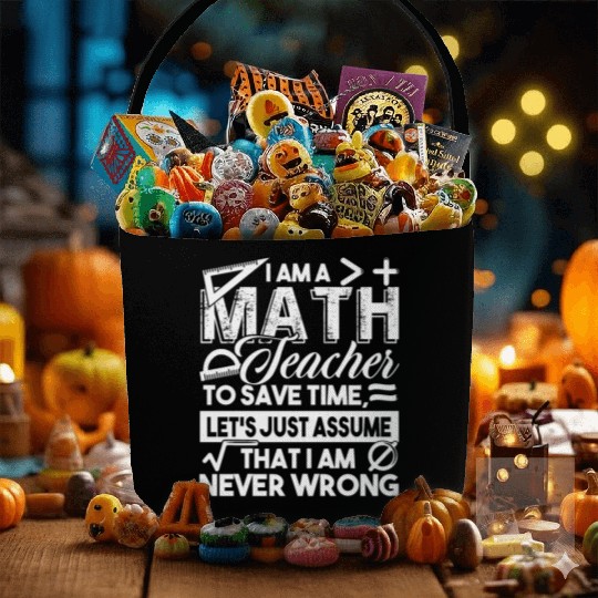 Math Teacher Math Teachers Never Wrong Fabric Baskets