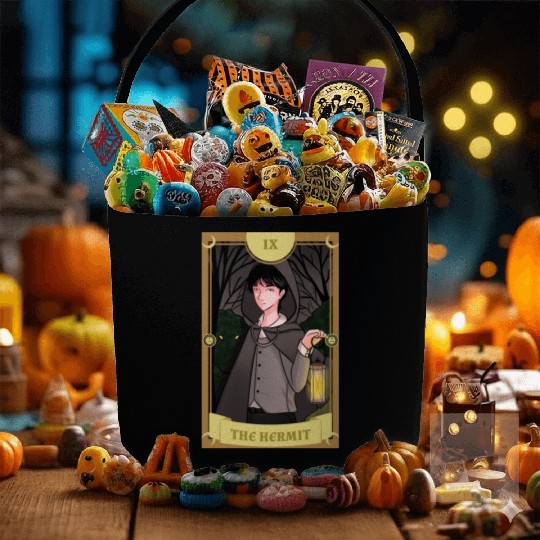 Anime Tarot Card The Hermit Occult Gothic Witch Fabric Baskets