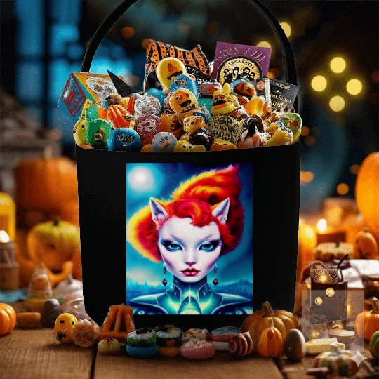 "Alien Cat Woman" Fabric Baskets