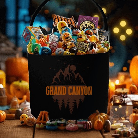 grand canyon retro mountain Fabric Baskets