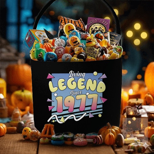 Living Legend Since 1977, 80s Themed Birthday Fabric Baskets