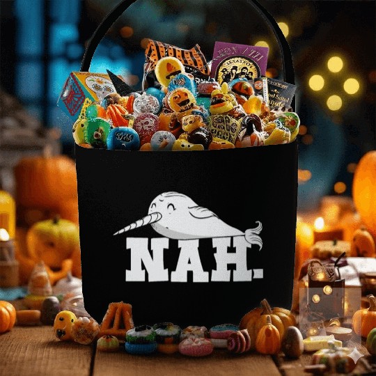 Procrastinating Narwhal Lover Aquatic Animals Fabric Baskets