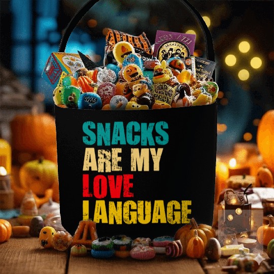 Snacks Are My Love Language Fabric Baskets